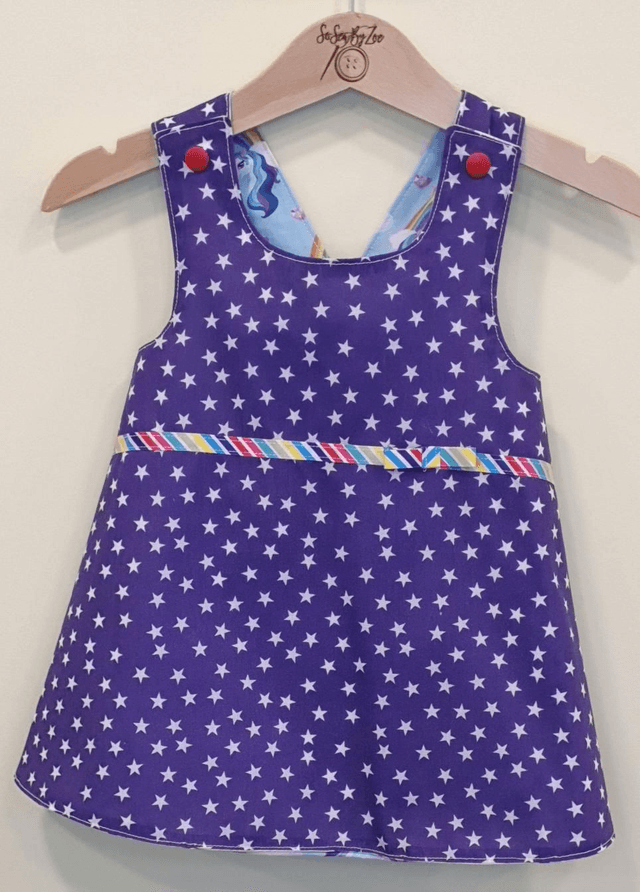 4-6 months 'Scarlet' reversible dress