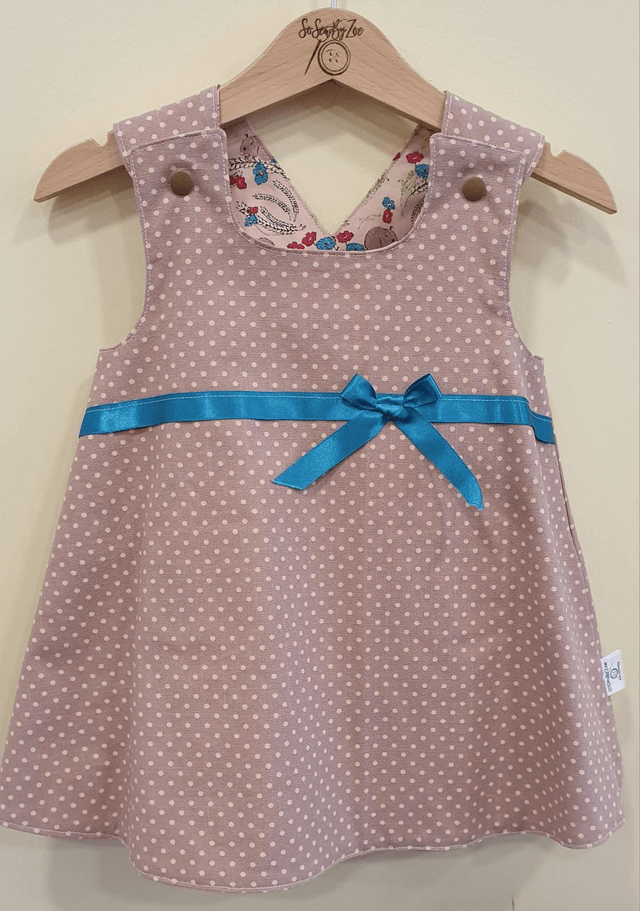 6-9 months 'Scarlet' Reversible dress